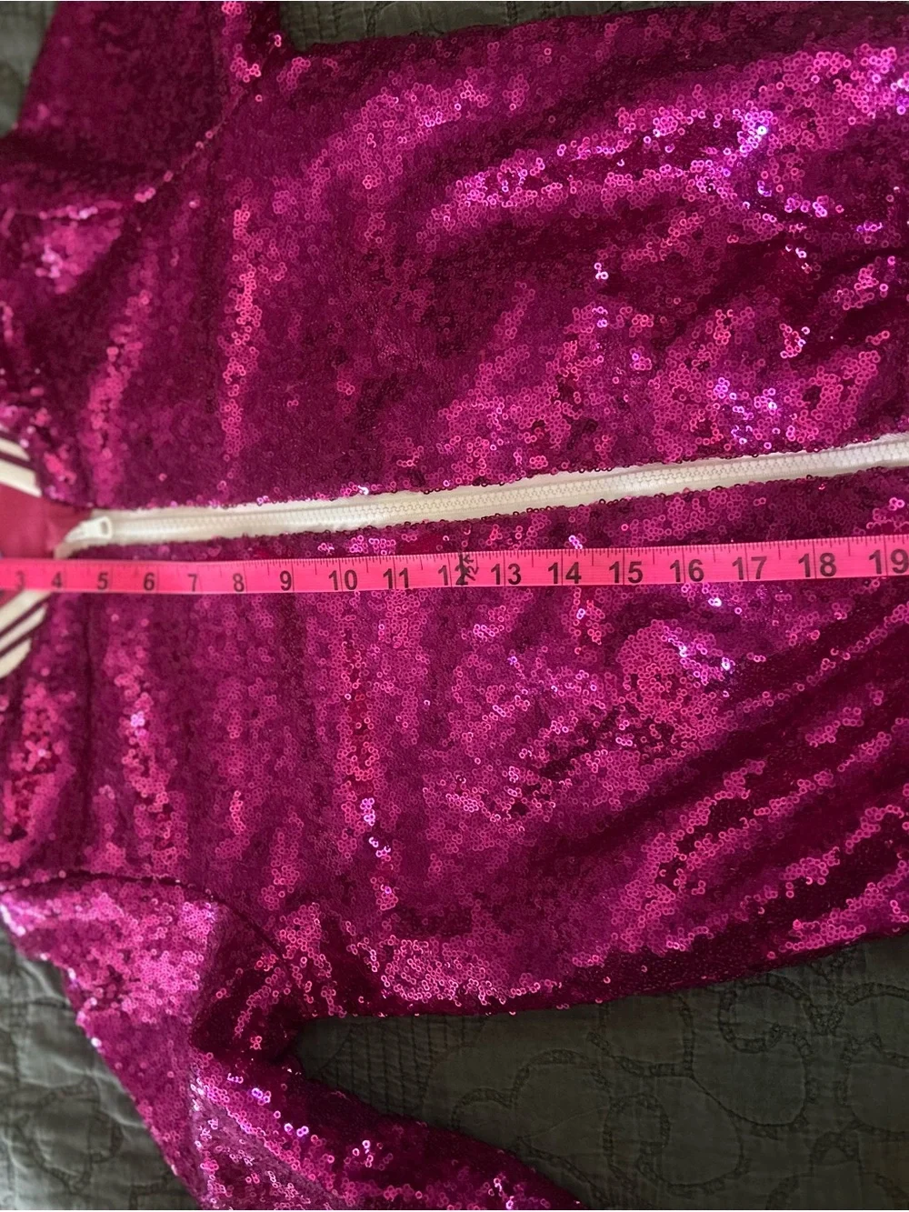 Kids' Fuchsia Sequin Bomber Jacket